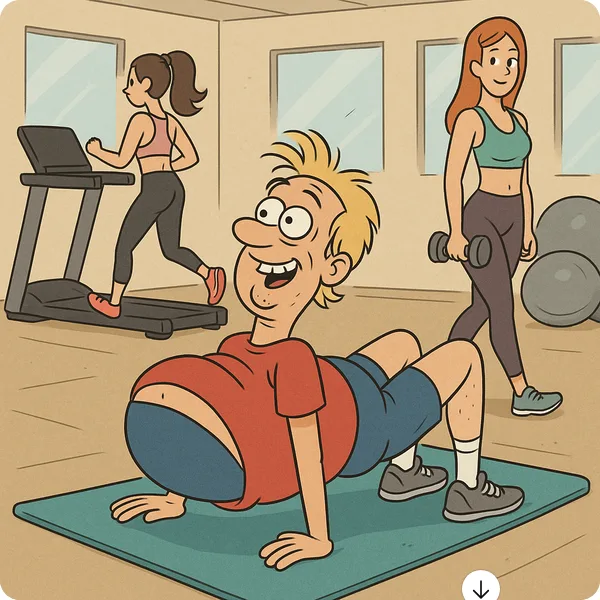 funny dude gym core babes